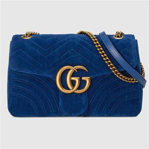 blue gucci handbags|Gucci handbag blue velvet.